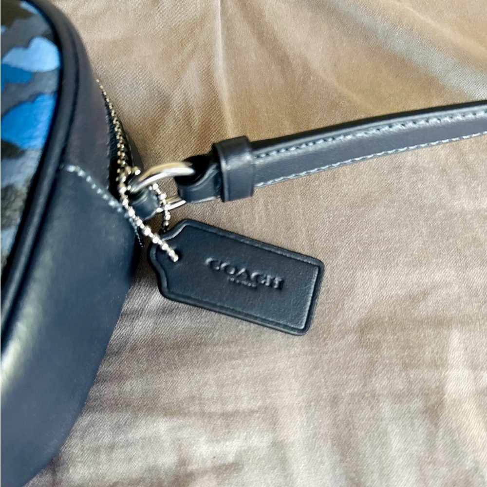 NWT Coach Leather/canvas Jamie Crossbody Bag Black/Blue Plaid Pattern Unisex - Picture 5 of 7